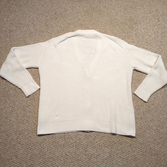 Haven Well Within Cardigan Sweater Womens Medium White Boyfriend Knit - Picture 3 of 5